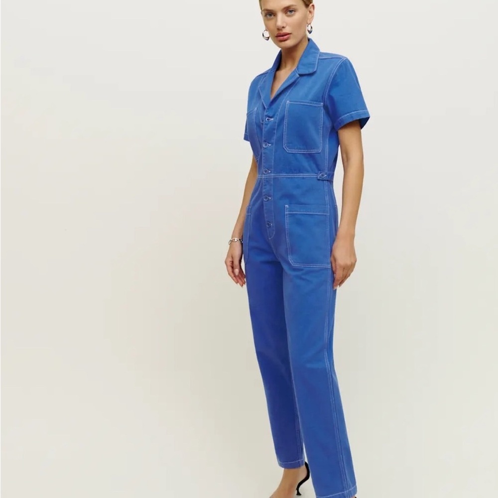 Reformation Blue Jumpsuit